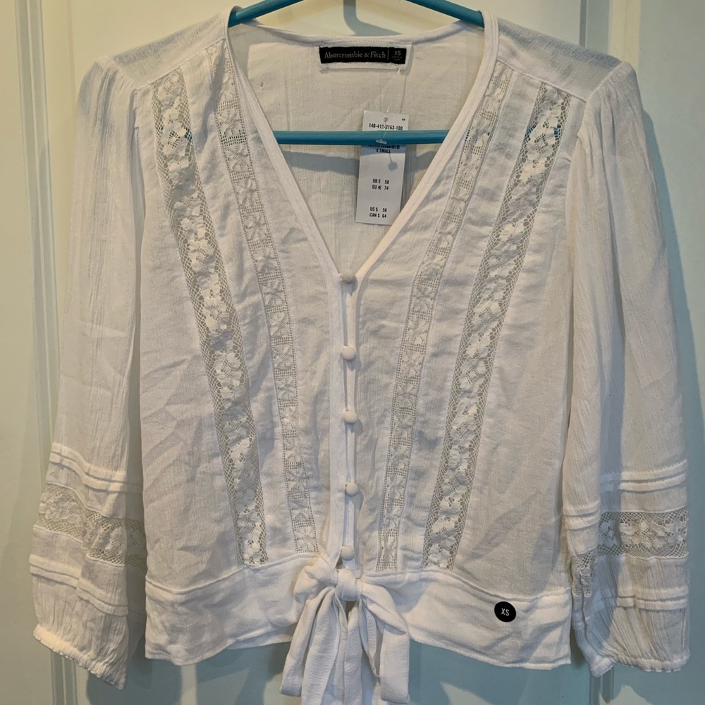 Abercrombie and Fitch white blouse